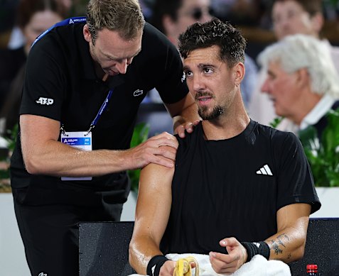 Kokkinakis’ pectoral muscle injury has continued to cause him problems since revolutionary surgery last year.