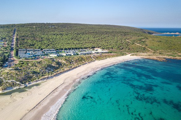 Aerial view of Smiths Beach and the Smiths Beach Resort.