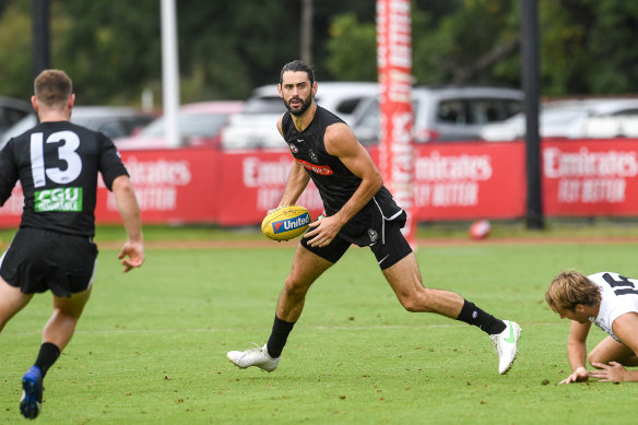 Brodie Grundy may not get the opportunity during games to work through his issues in the ruck.