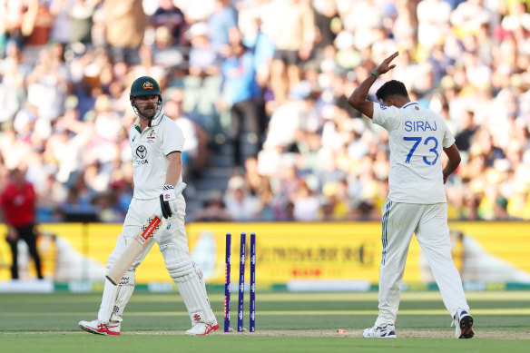 Head and Mohammed Siraj exchanged words after the South Australian was dismissed.