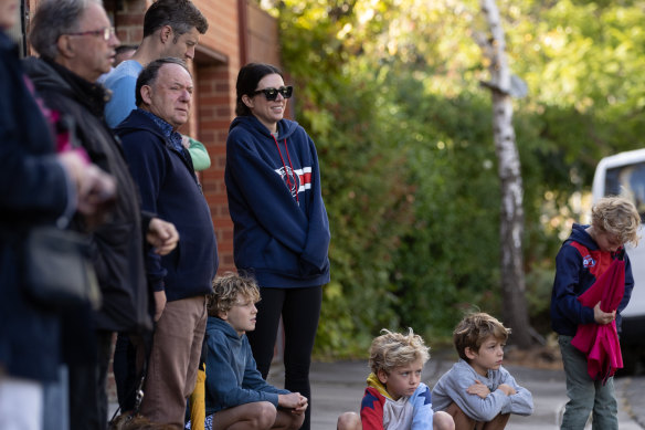 The crowd remained silent throughout the South Melbourne auction.