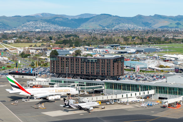 Christchurch Airport and the city beyond.