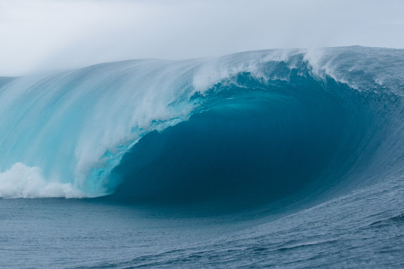 Eye of the storm: An empty wave powers through at Teahupo’o.