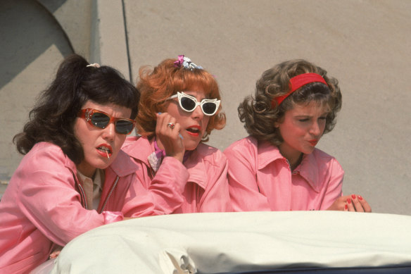 Jan (Jamie Donnelly), Frenchy (Didi Conn) and Marty (Dinah Manoff) in Grease.