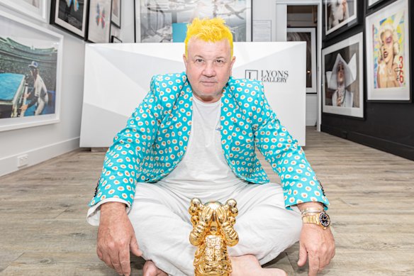 Former Geelong mayor Darryn Lyons, pictured at his former gallery, is clearing his belongings in a seven-part online auction.