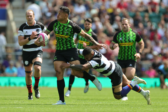 Israel Folau in action for the World XV at Twickenham in May.