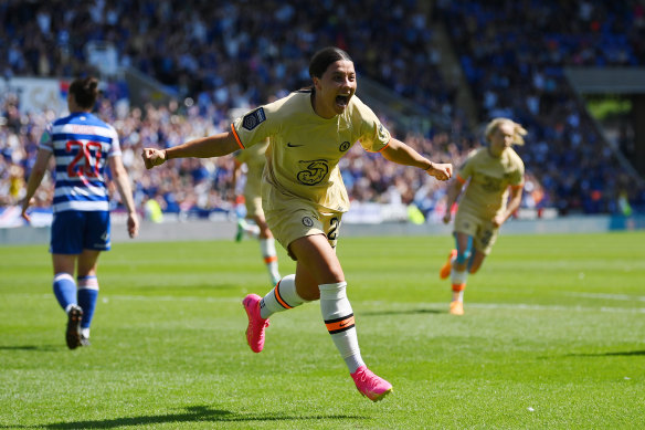 Chelsea opened the scoring in the 18th minute when Guro Reiten crossed for Kerr to steal a march on her defender and head home.