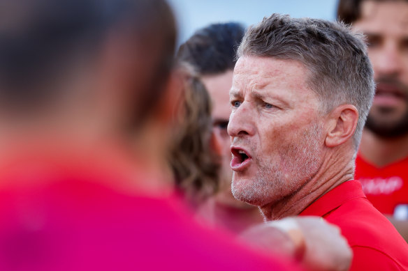 Damien Hardwick in his first premiership match as Gold Coast senior coach.