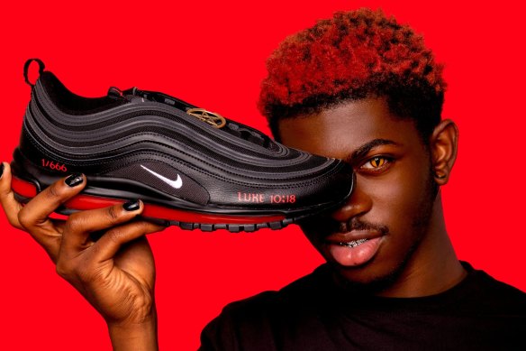 Lil Nas X with the “Satan Shoe”.