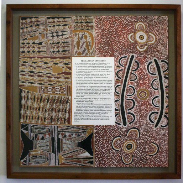 The Barunga Statement, presented to prime minister Bob Hawke in 1988.