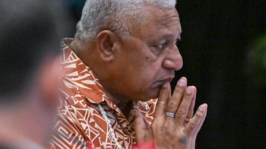 Fiji’s Prime Minister Frank Bainimarama in July.