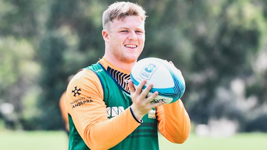 Brumbies hooker Billy Pollard at training.