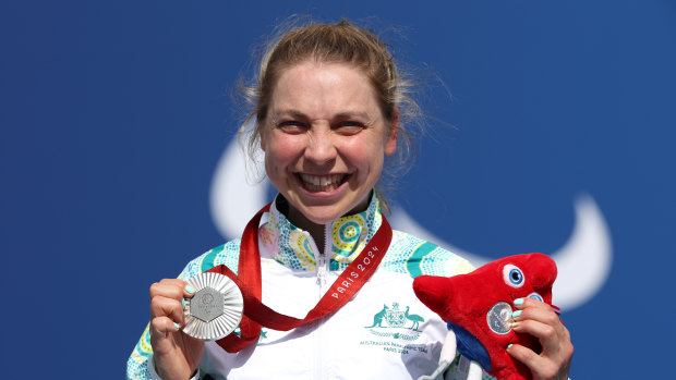 Meg was dizzy and in a ball after her race. She didn’t know she’d won a medal