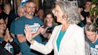 Bradfield MP Nicolette Boele with supporters on election night.