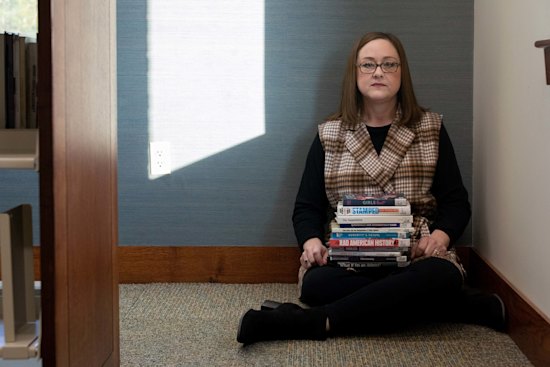 Amanda Jones has been the target of online and real-life abuse for three years after speaking out against censorship at a public library meeting in Louisiana.