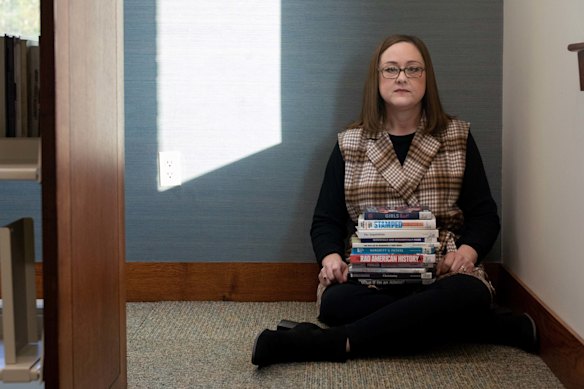 Amanda Jones has been the target of online and real-life abuse for three years after speaking out against censorship at a public library meeting in Louisiana.