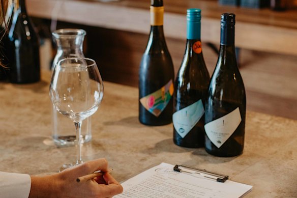 Tastings at the Quealy Estate cellar door.