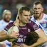 Tom Trbojevic in Manly’s win against the Warriors.