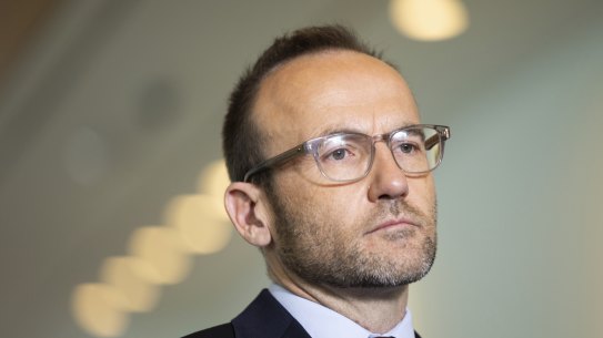 Greens leader Adam Bandt remains in negotiations with Labor over emissions reduction legislation.