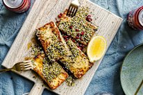 Squeaky slabs of barbecued halloumi.