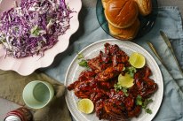 Alternative serving suggestion: Stuff the grilled chicken fillets into buns (top right).