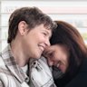 Hobart couple Lauren Watson (left) and Jess Yasuda are in a living-apart-together relationship. 