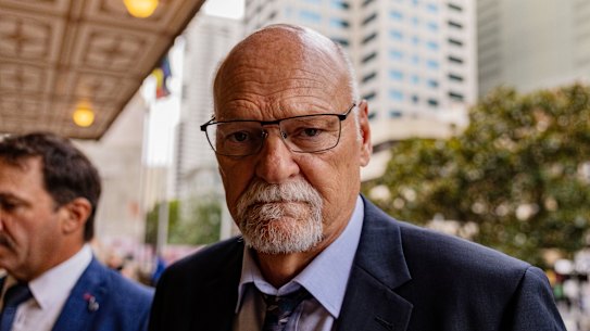 Christopher Laurie Turner arrives at Downing Centre local court on Thursday.