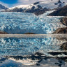 Breathtaking landscaopes … El Brujo Glacier on the edge of the Sarmiento Channel, Patagonia.