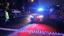 A police cordon at the scene of an alleged shooting in Norwest on Monday night.