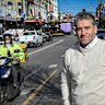 Sam Aldemir, owner of De Barcelona cafe in Hawthorn, is encouraging delivery riders to stay on the road.