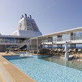 Silver Ray’s unique asymmetrical design places the pool and lifts on one side.