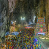 Batu Cave houses a Hindu temple, statues and frescoes.