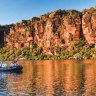 The vibrant orange cliffs of King George Gorge.