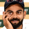 Mitchell Johnson gives Kohli a whack