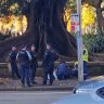 A police officer was stabbed in the CBD.