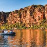 The vibrant orange cliffs of King George Gorge.