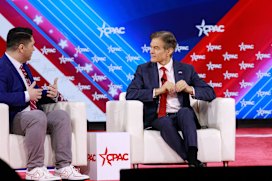 Mehmet Oz at the Conservative Political Action Conference in Orlando, Florida, in February.