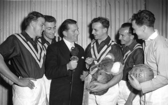 John 'Martin' Royal with the Australian soccer team of 1955.