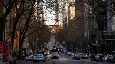 Melbourne’s office occupancy levels are at 6 per cent of what they were pre-COVID, according to the Property Council of Australia. 