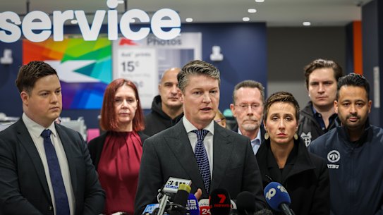 Premier Ben Carroll did not rule out making changes to Labor’s working- from-home legislation during a press conference at Kmart in Melbourne’s CBD. 