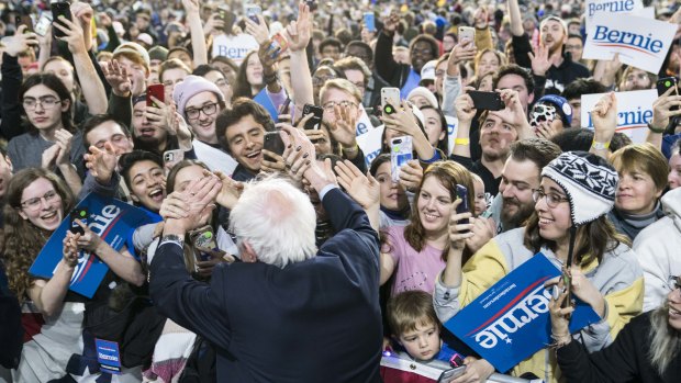 Bernie Sanders on the campaign trail.