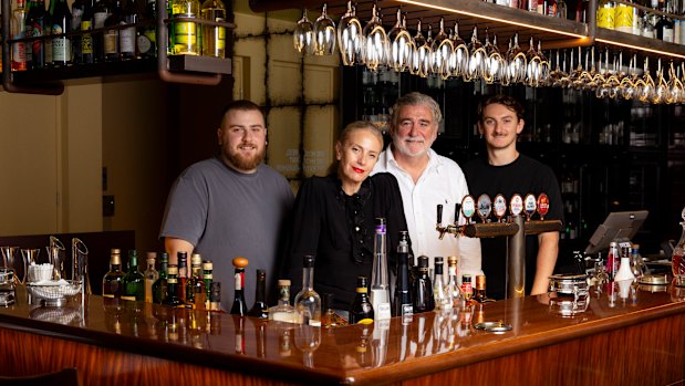 Gallagher Group chief executive Patrick Gallagher (pictured second right with relatives Jack, Angela, and Austin) said “The idea was simply about giving the community somewhere they could socialise at night.”