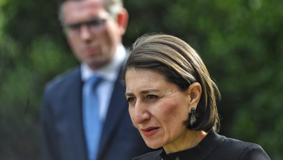 NSW Premier Gladys Berejiklian and Treasurer Dominic Perrottet address the media.