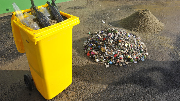 The Alex Fraser Group's recycling plants crush glass into sand used to make asphalt.