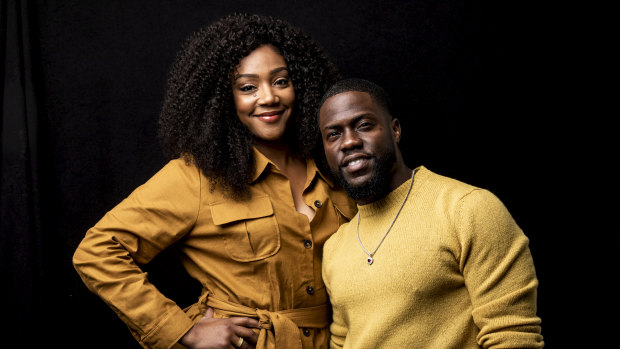 Tiffany Haddish and Kevin Hart in Sydney for the premiere of The Secret Life of Pets 2.