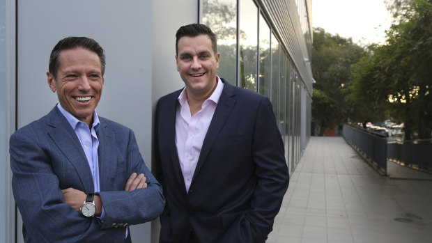 Noni B chairman Richard Facioni (left) and chief executive Scott Evans.