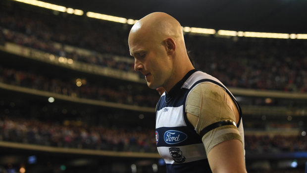 Gary Ablett had a team-high 27 touches against the Demons but was unable to conjure any magic.