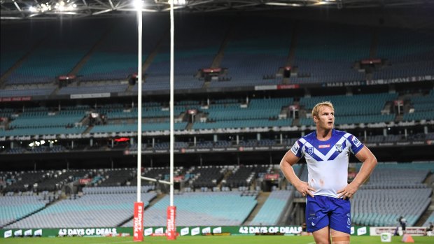 Canterbury's Aiden Tolman in the first match since crowds were banned.