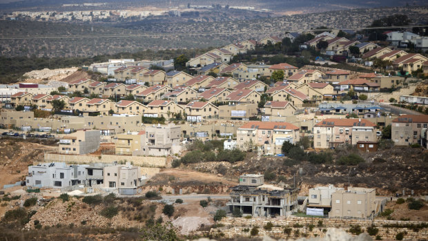 A a general view of housing in the Israeli settlement of Revava, near the West Bank city of Nablus. 
