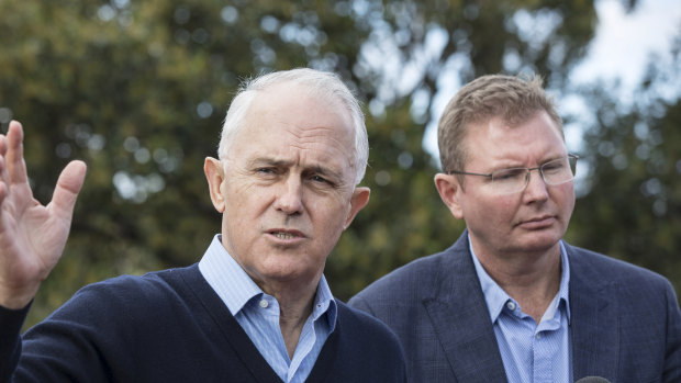 Craig Laundy, then minister for small business, with former prime minister Malcolm Turnbull in June.